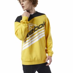 Bluza Męskie Reebok Classic Advance Crew Głęboka Zielone Żółte PL 82VSBGU